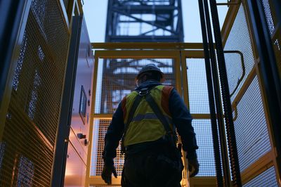 Industrial Worker Safety Photography Poster. poster