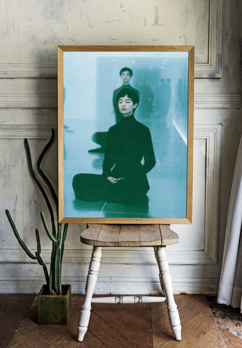 Meditative Fashion Portrait Poster. room preview