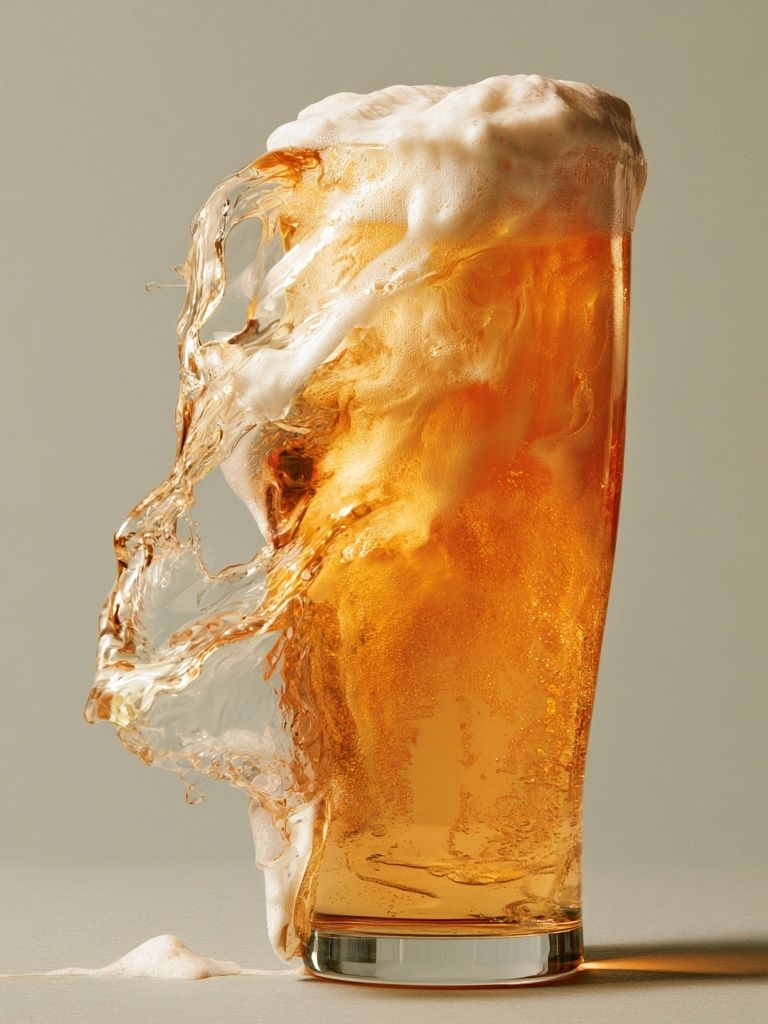 Foamy Beer Splash Photography Poster. poster detail