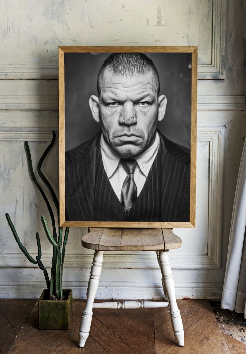 Intense Noir Portrait Poster. room preview