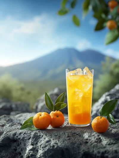 Citrus Mountain Cocktail Photography Poster. poster print