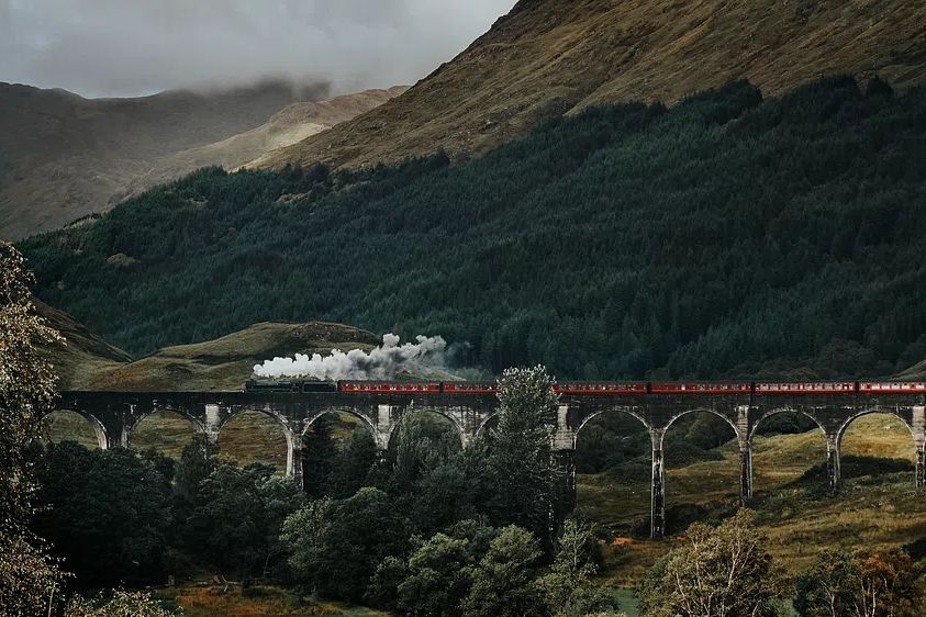 Train Glenfinnan Viaduct, Scotland. poster — photography art