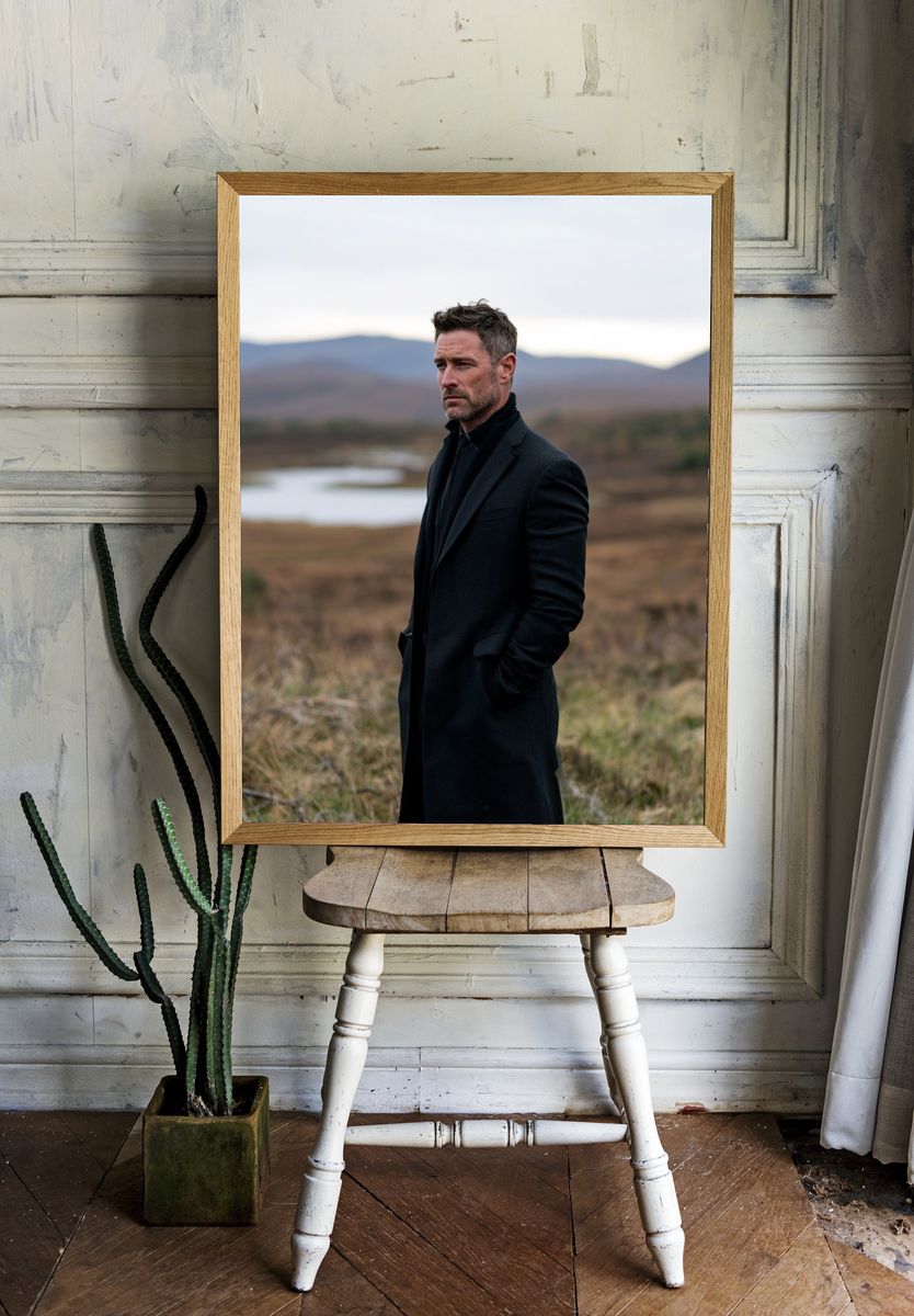 Moody Portrait in the Highlands Poster. — room view 1