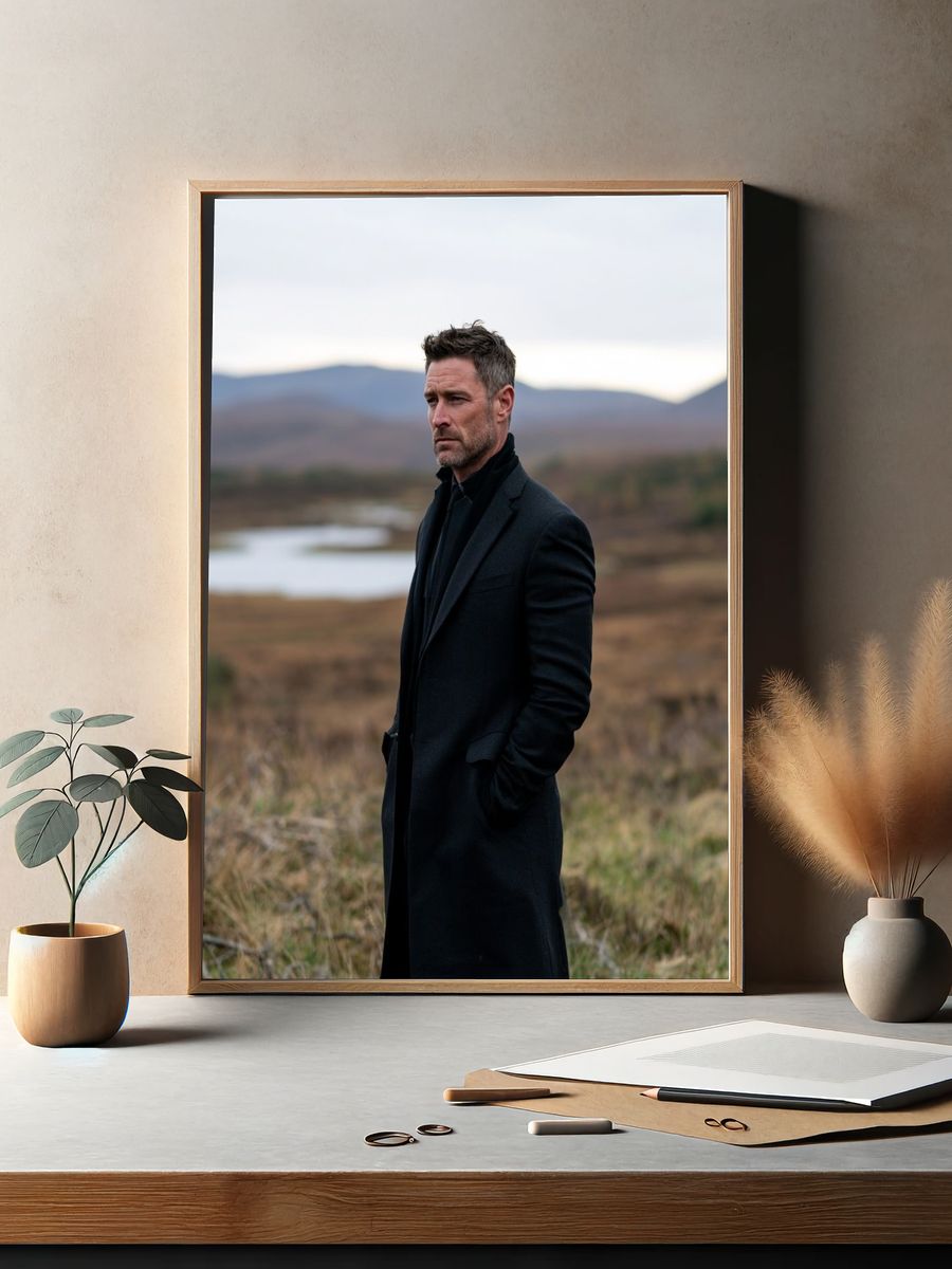 Moody Portrait in the Highlands Poster. — room view 2