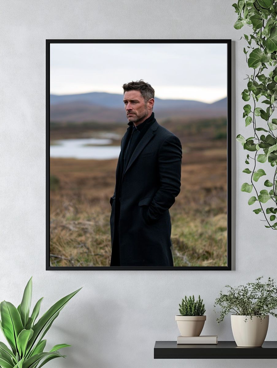 Moody Portrait in the Highlands Poster. — room view 4