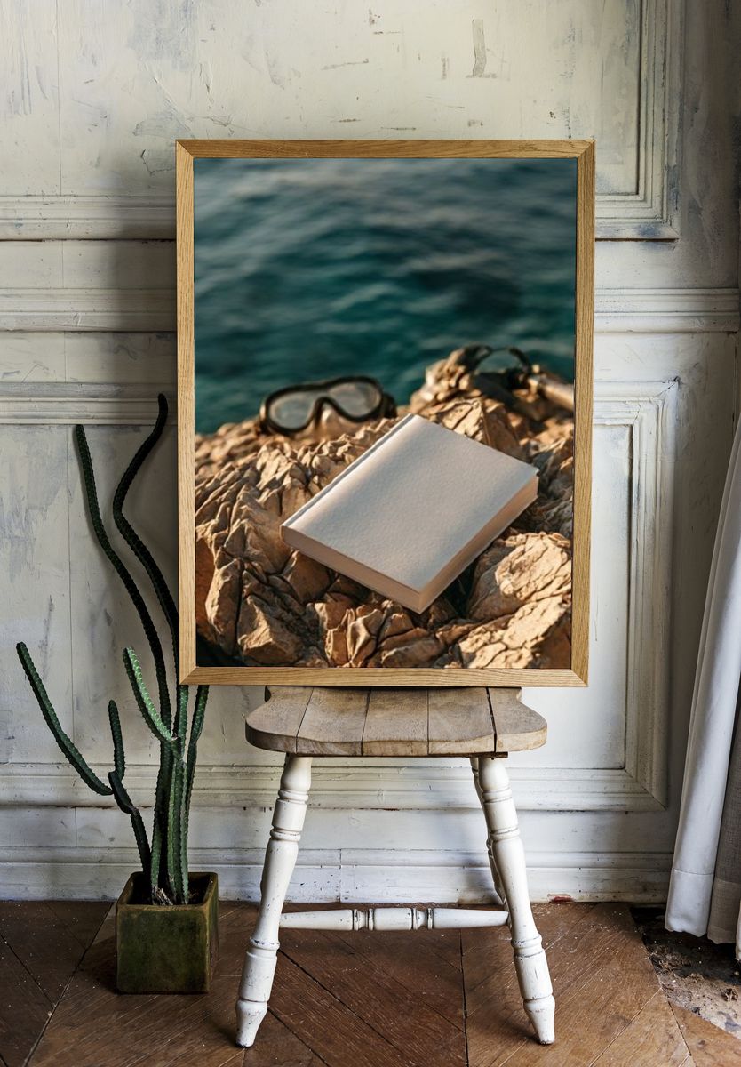 Seaside Sketchbook Photography Poster. — room view 1
