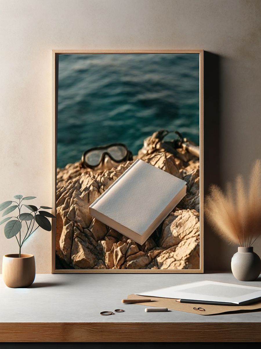 Seaside Sketchbook Photography Poster. — room view 2