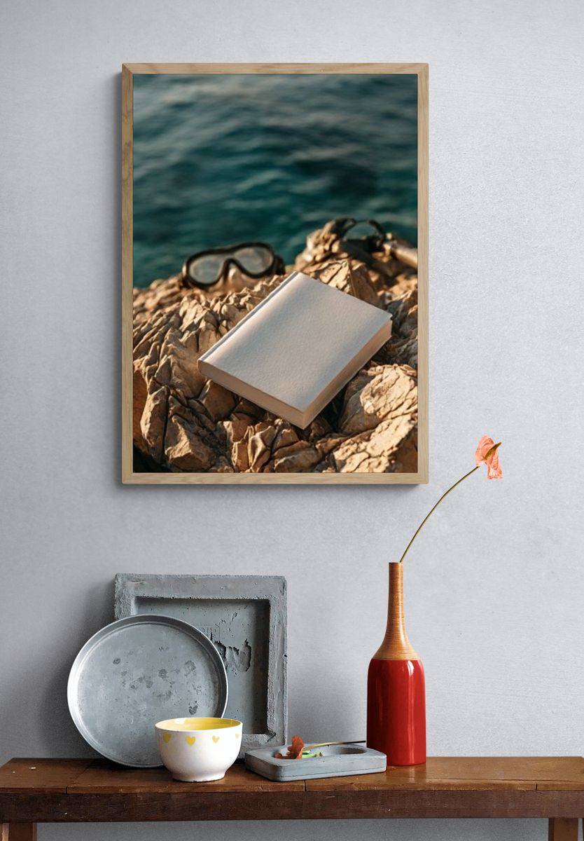 Seaside Sketchbook Photography Poster. — room view 3