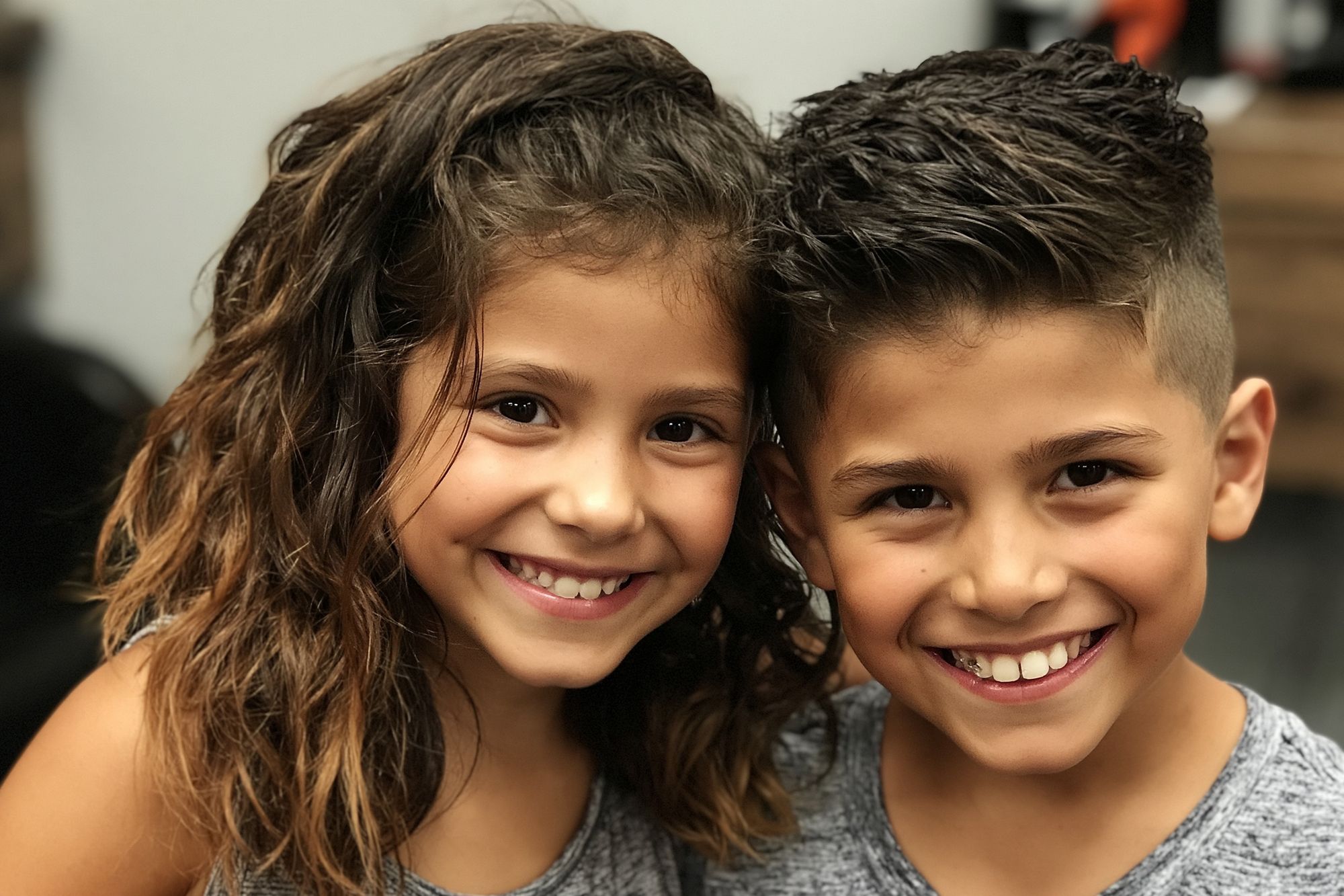 Smiling Children Portrait Poster. poster detail