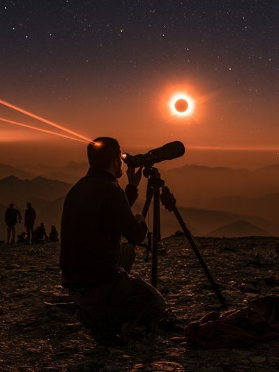 Solar Eclipse Stargazer Photography Poster. poster