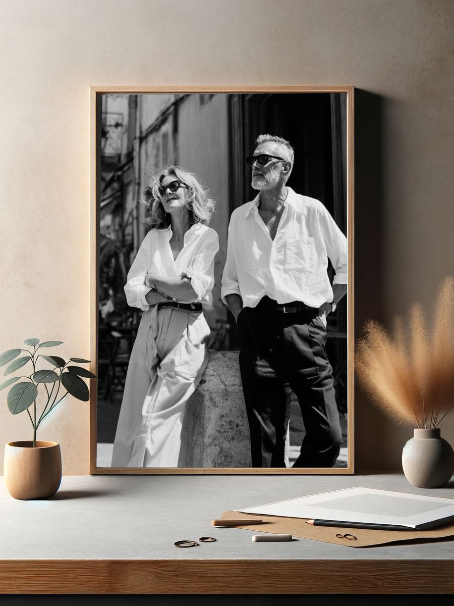 Elegant Couple Street Photography Poster. — room view 2