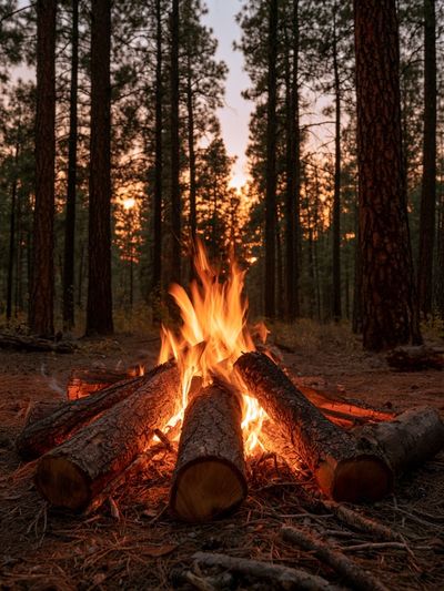 Forest Campfire Photography Poster. poster