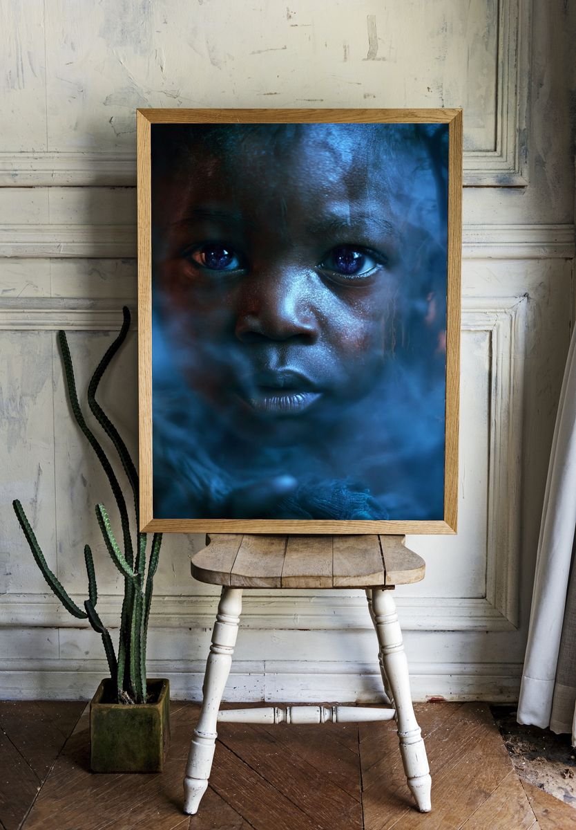 Blue Dream Portrait Print. room preview