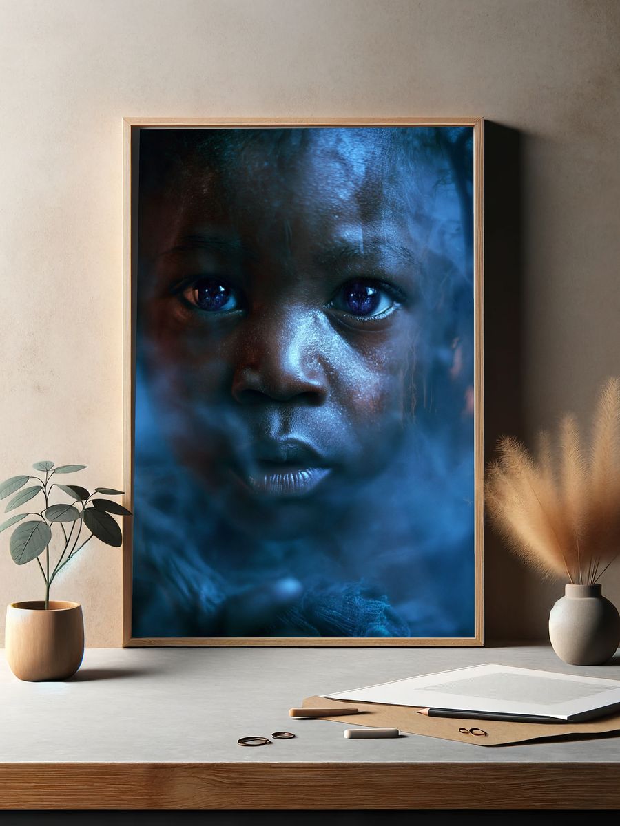 Blue Dream Portrait Print. — room view 2