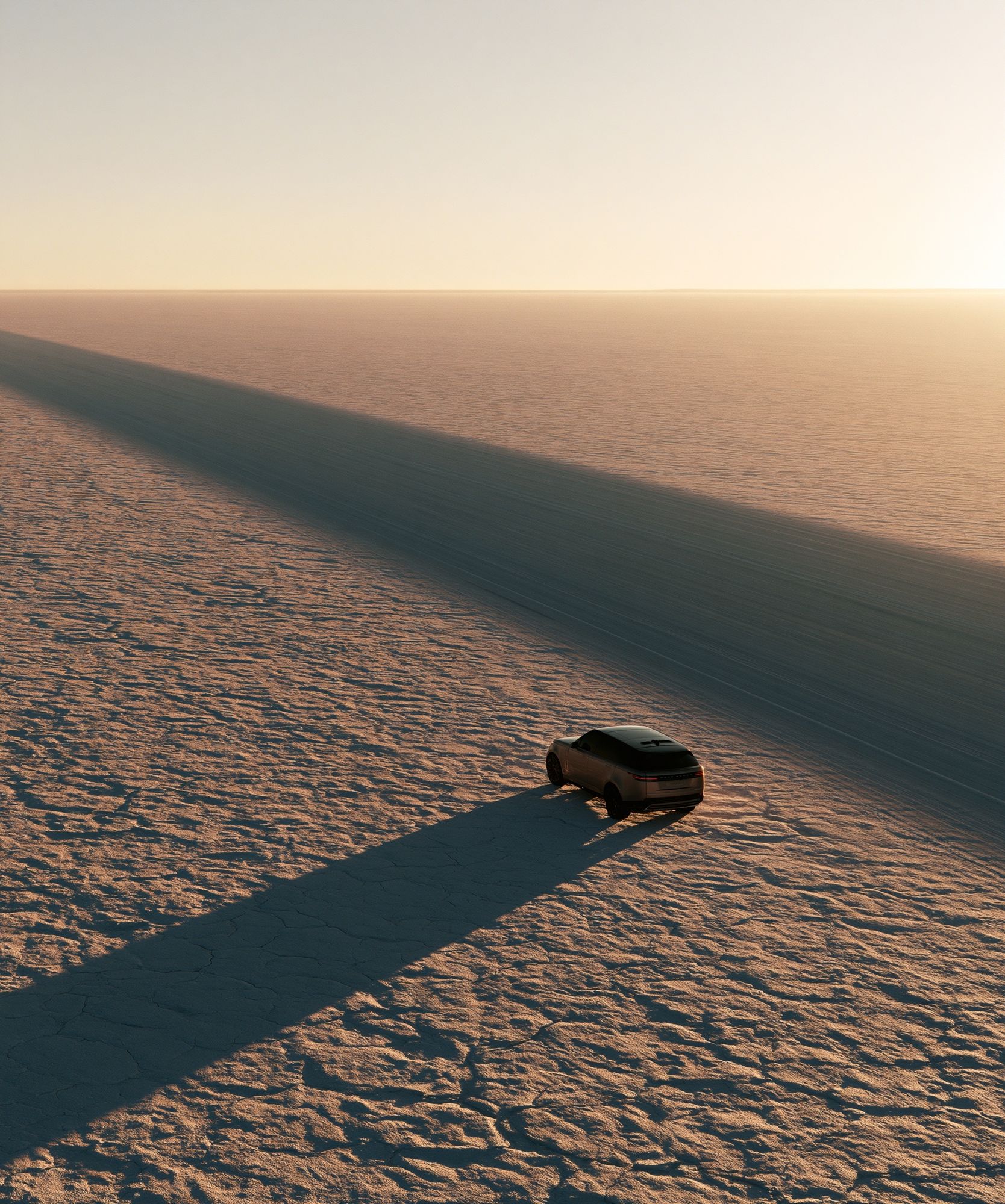 Desert SUV Sunset Photography Poster. poster detail