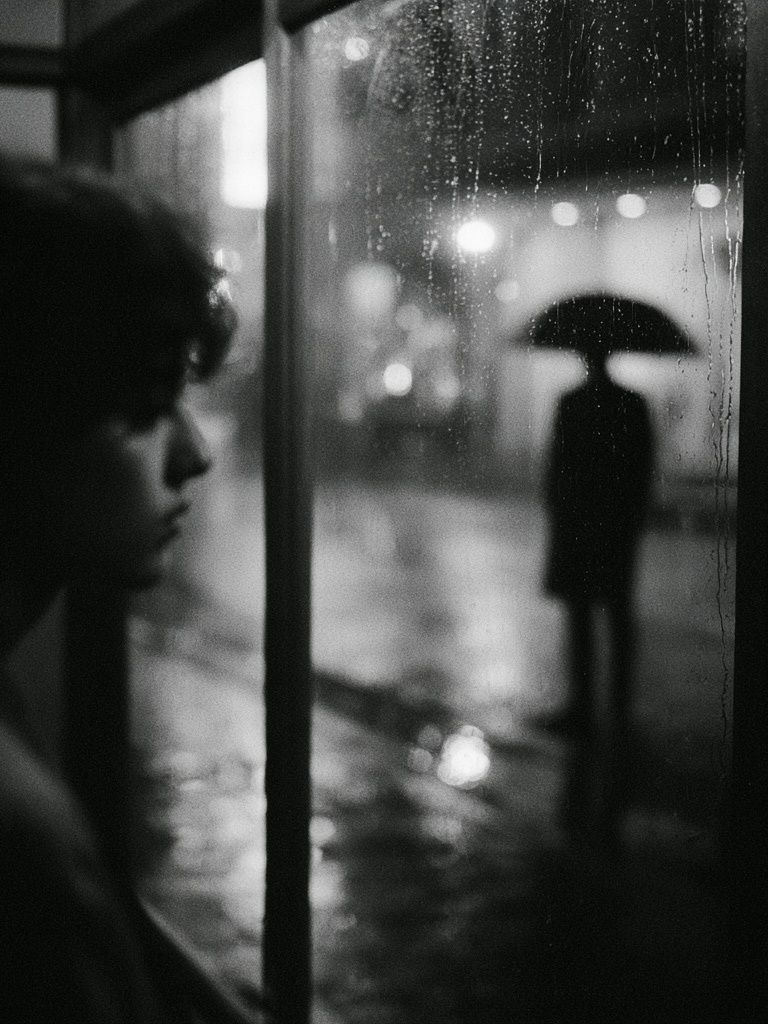 Rainy Night Silhouette Photography Poster. poster — photography art