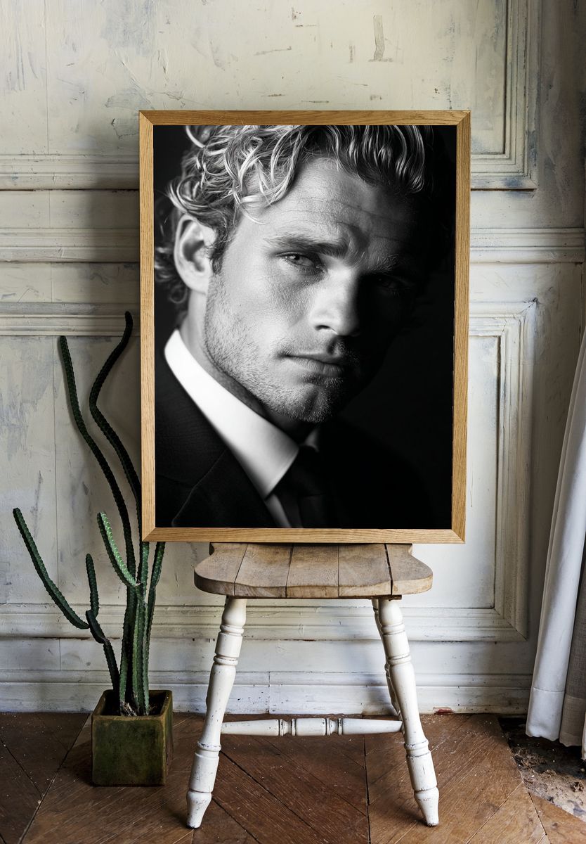 Monochrome Portrait Poster. — room view 1