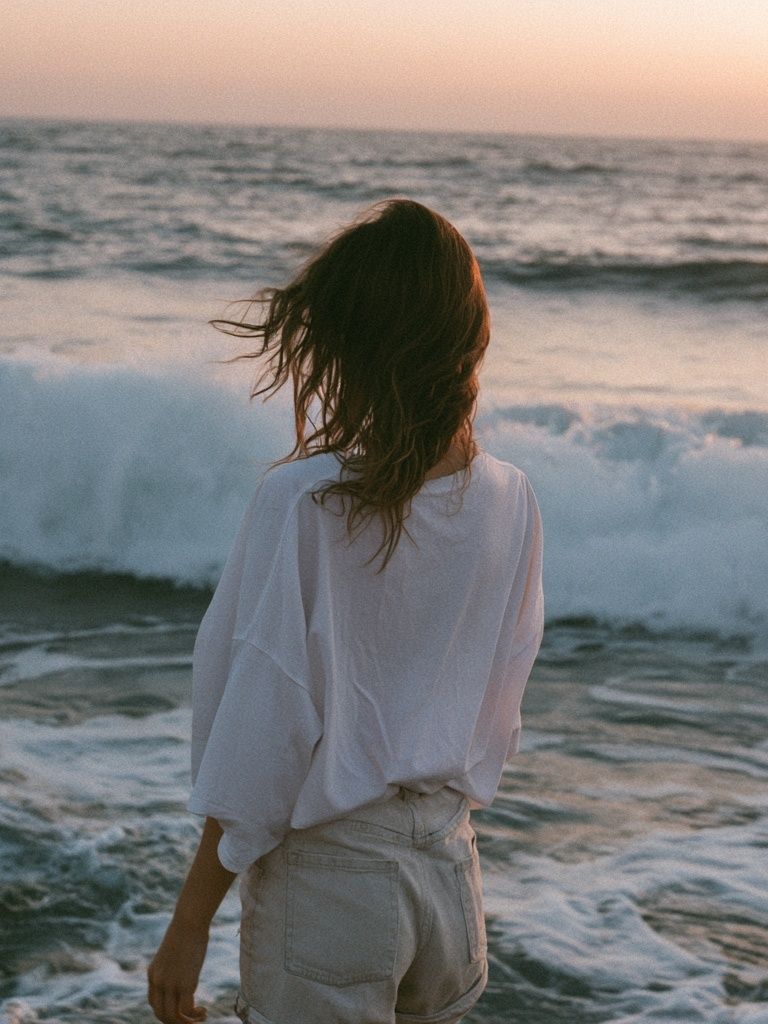 Woman at the Seashore Photography Poster. poster — photography art