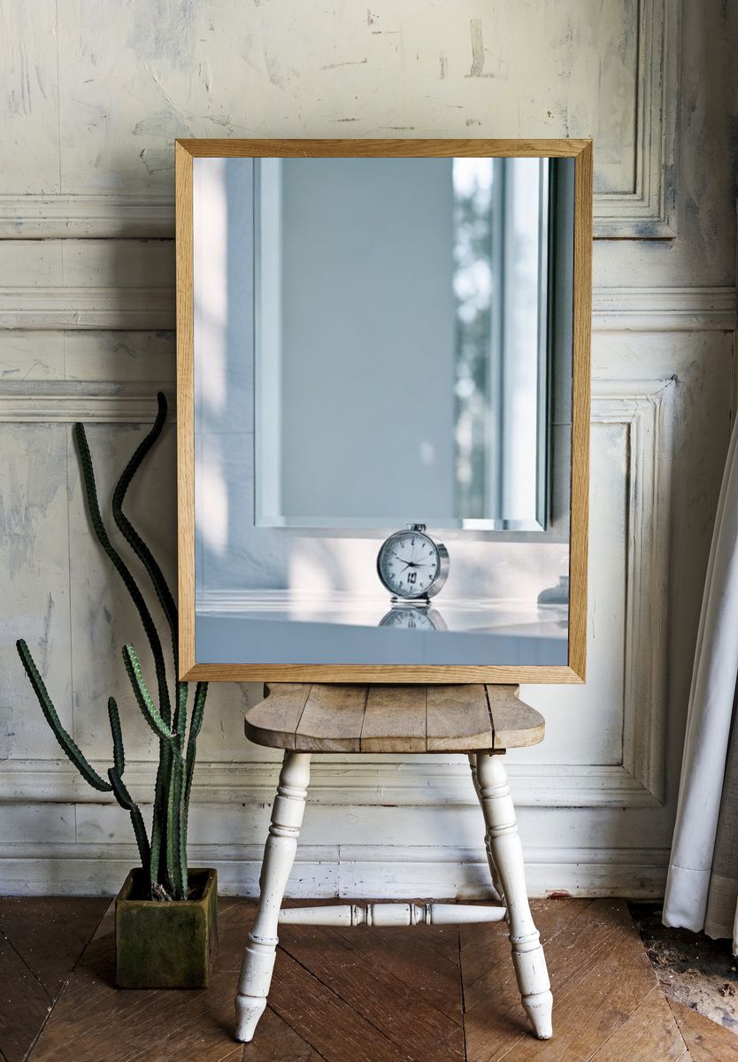 Minimal Bathroom Mirror Still Life Poster. — room view 1