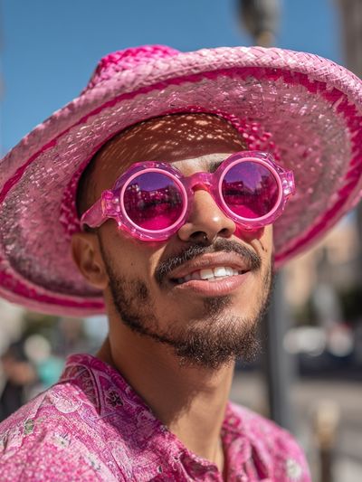 Pink Street Portrait Photography Poster. poster