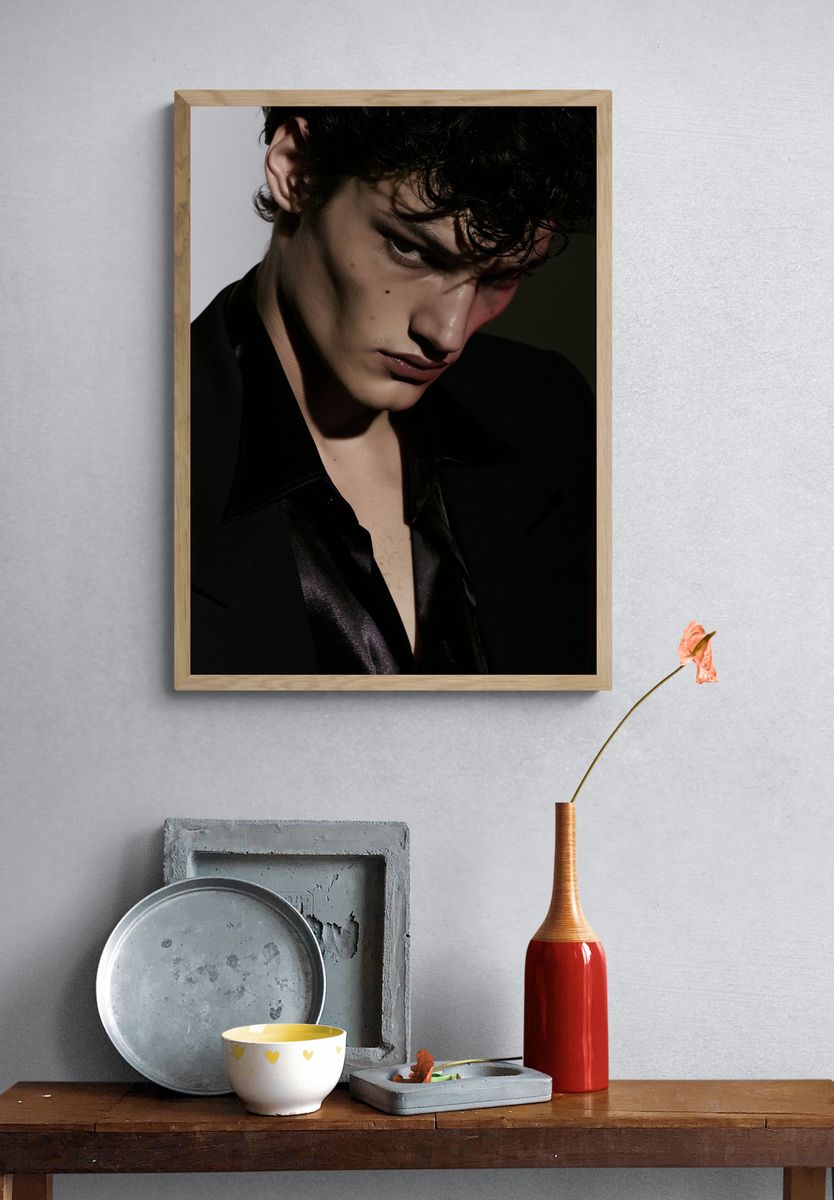 Moody Male Portrait Photography Poster. — room view 3