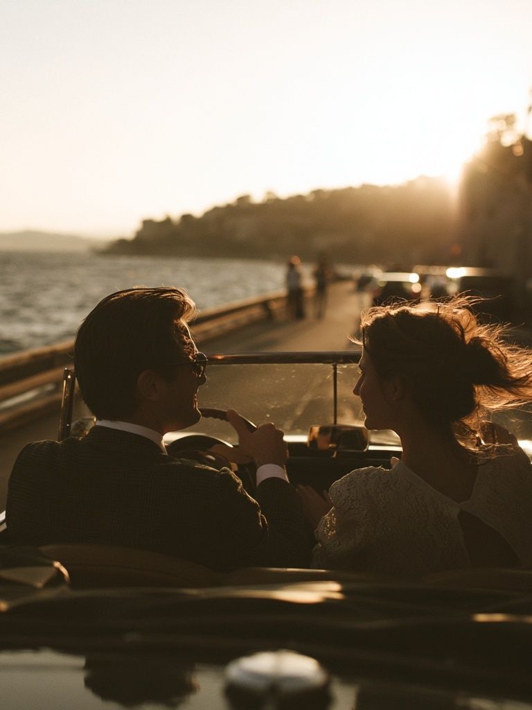Sunset Drive Romance Photography Poster. poster — photography art