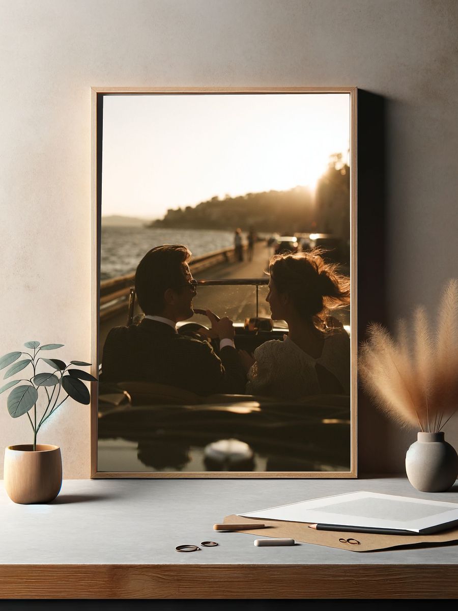 Sunset Drive Romance Photography Poster. — room view 2
