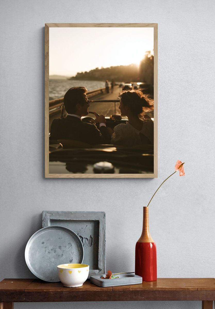 Sunset Drive Romance Photography Poster. — room view 3