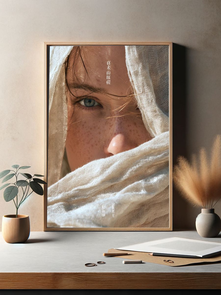 Veiled Portrait Photography Print. — room view 2
