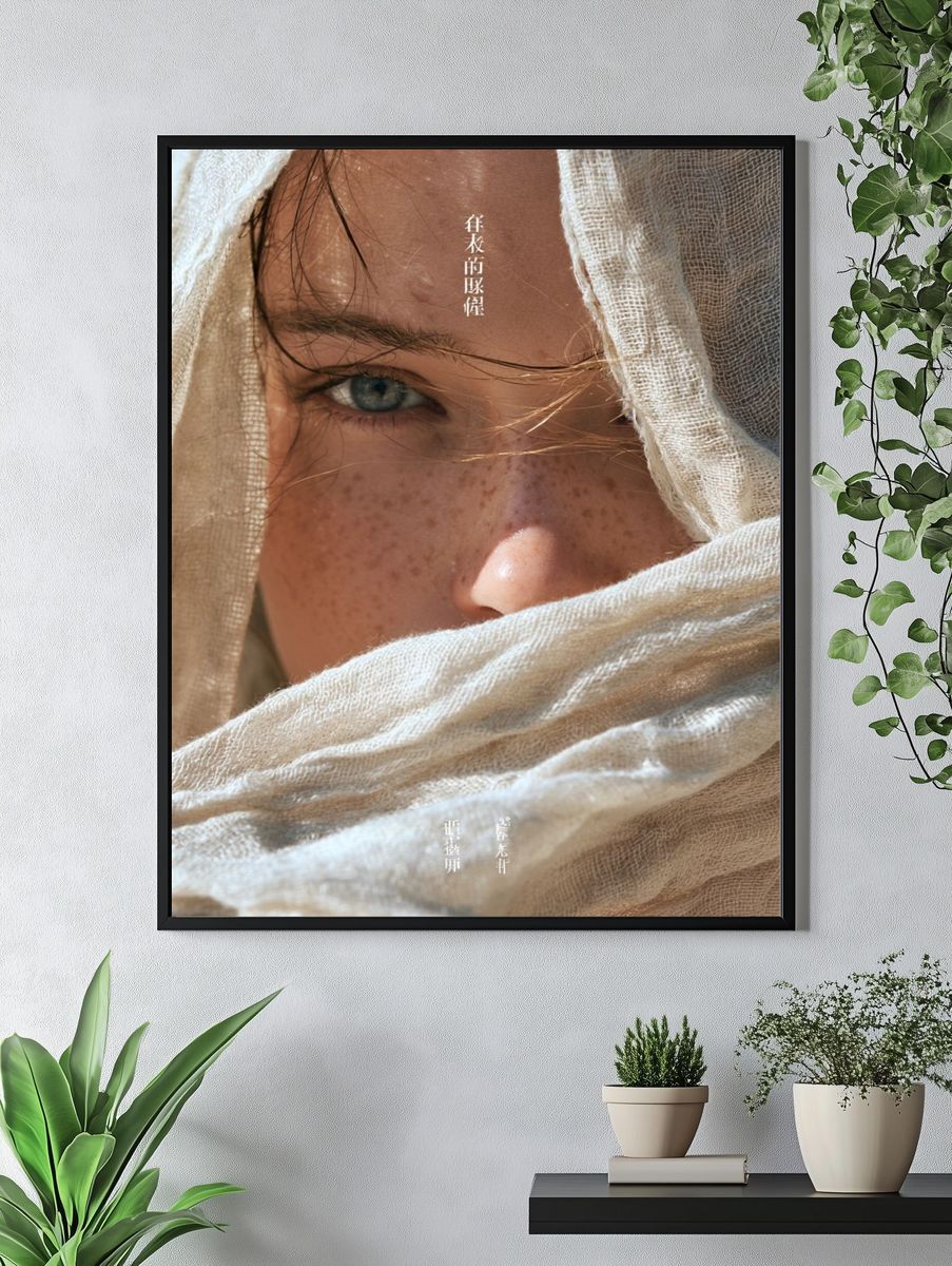 Veiled Portrait Photography Print. — room view 4