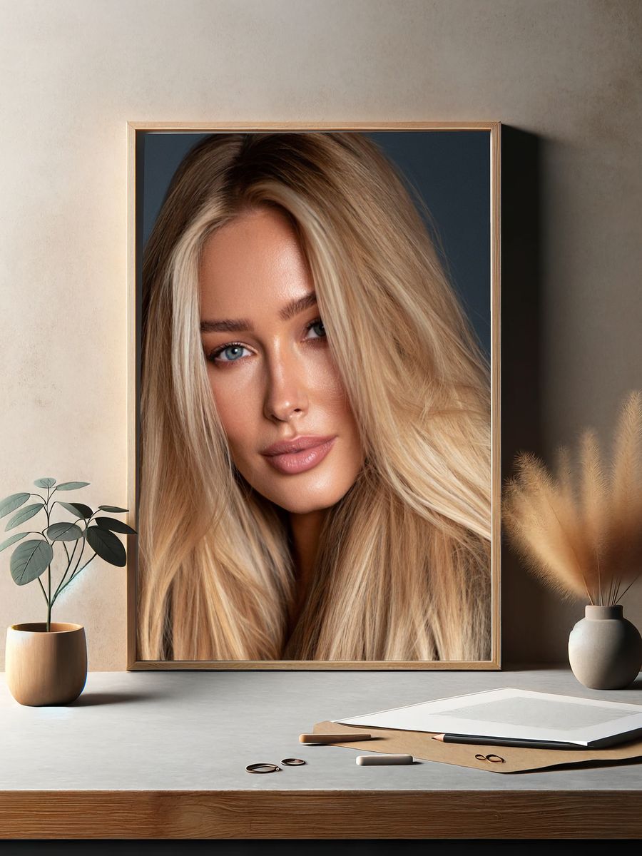 Blonde Portrait Photography Poster. — room view 2