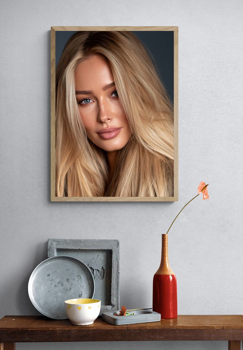 Blonde Portrait Photography Poster. — room view 3