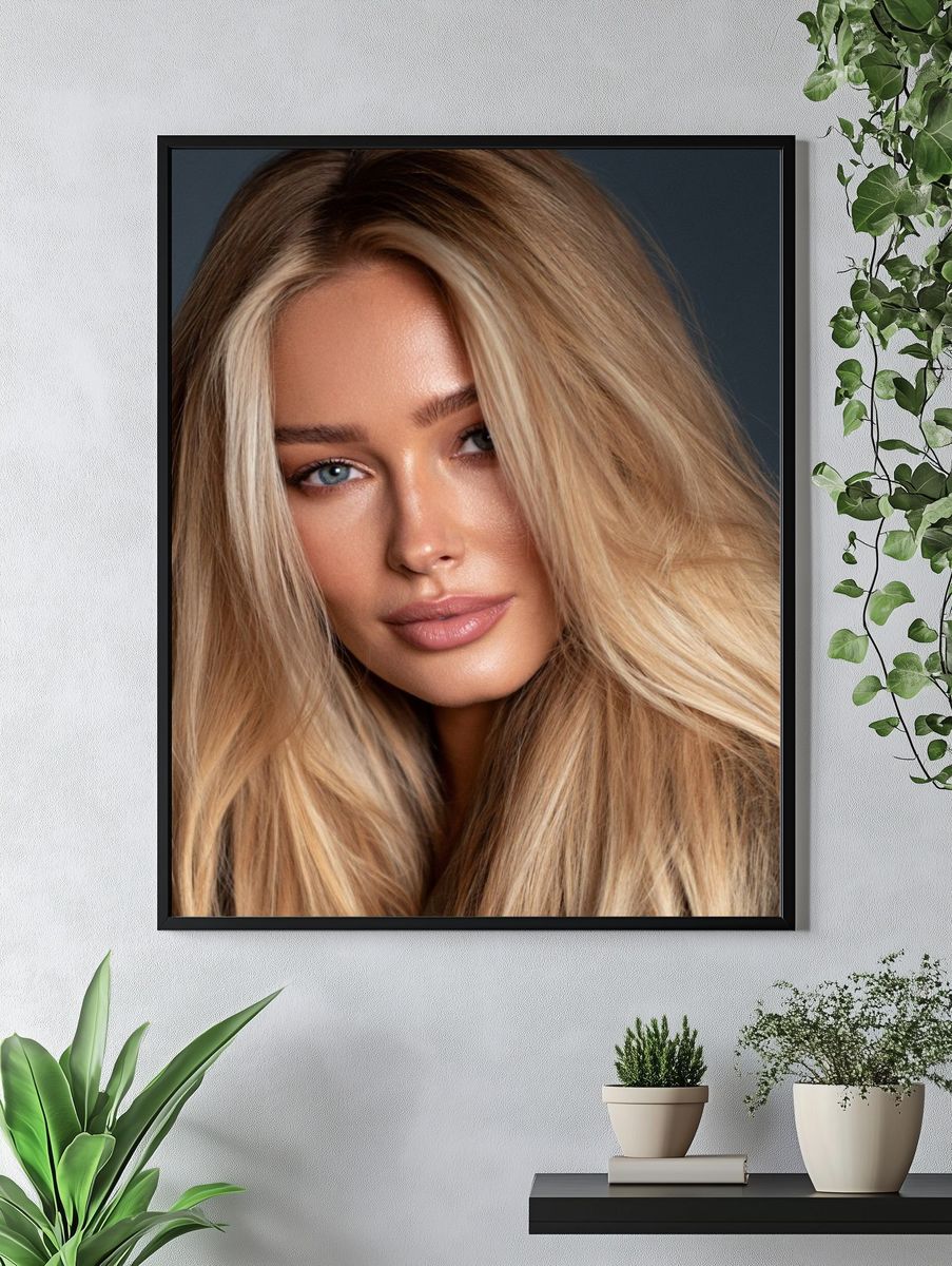 Blonde Portrait Photography Poster. — room view 4