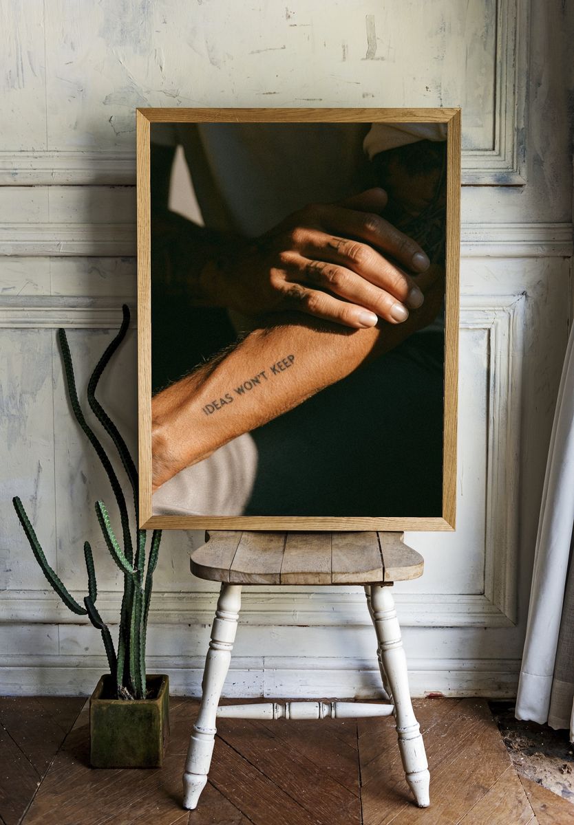 Ideas Won't Keep Photography Poster. room preview