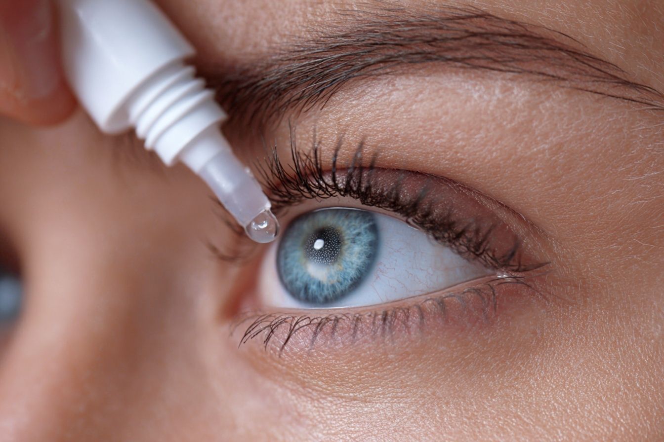 Blue Eye Drop Macro Photography Poster. poster — photography art