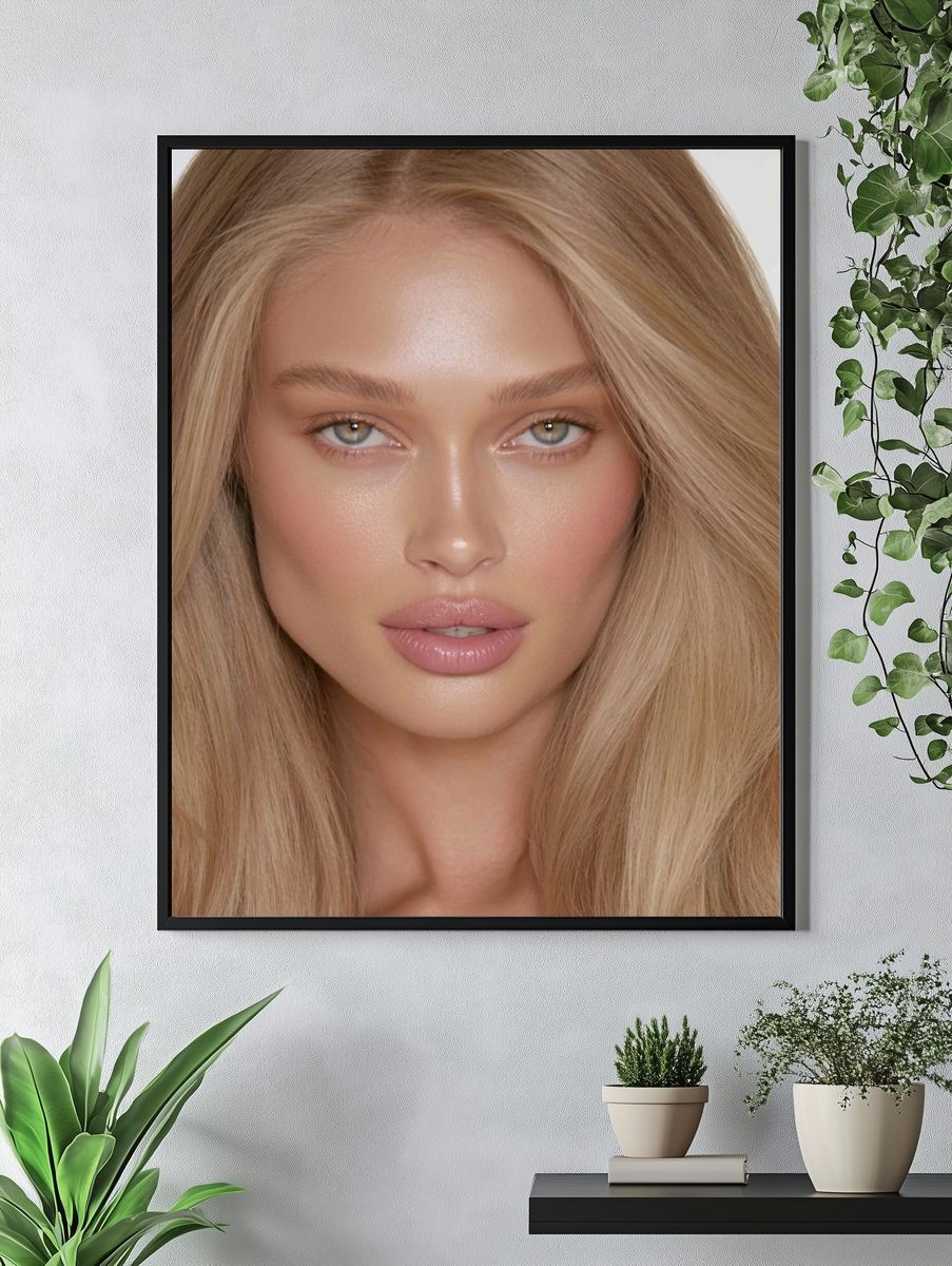 Blonde Beauty Portrait Print. — room view 4