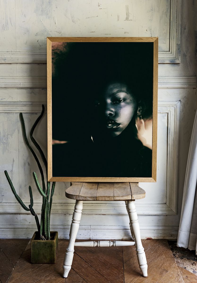 Moody Portrait Photography Poster. — room view 1