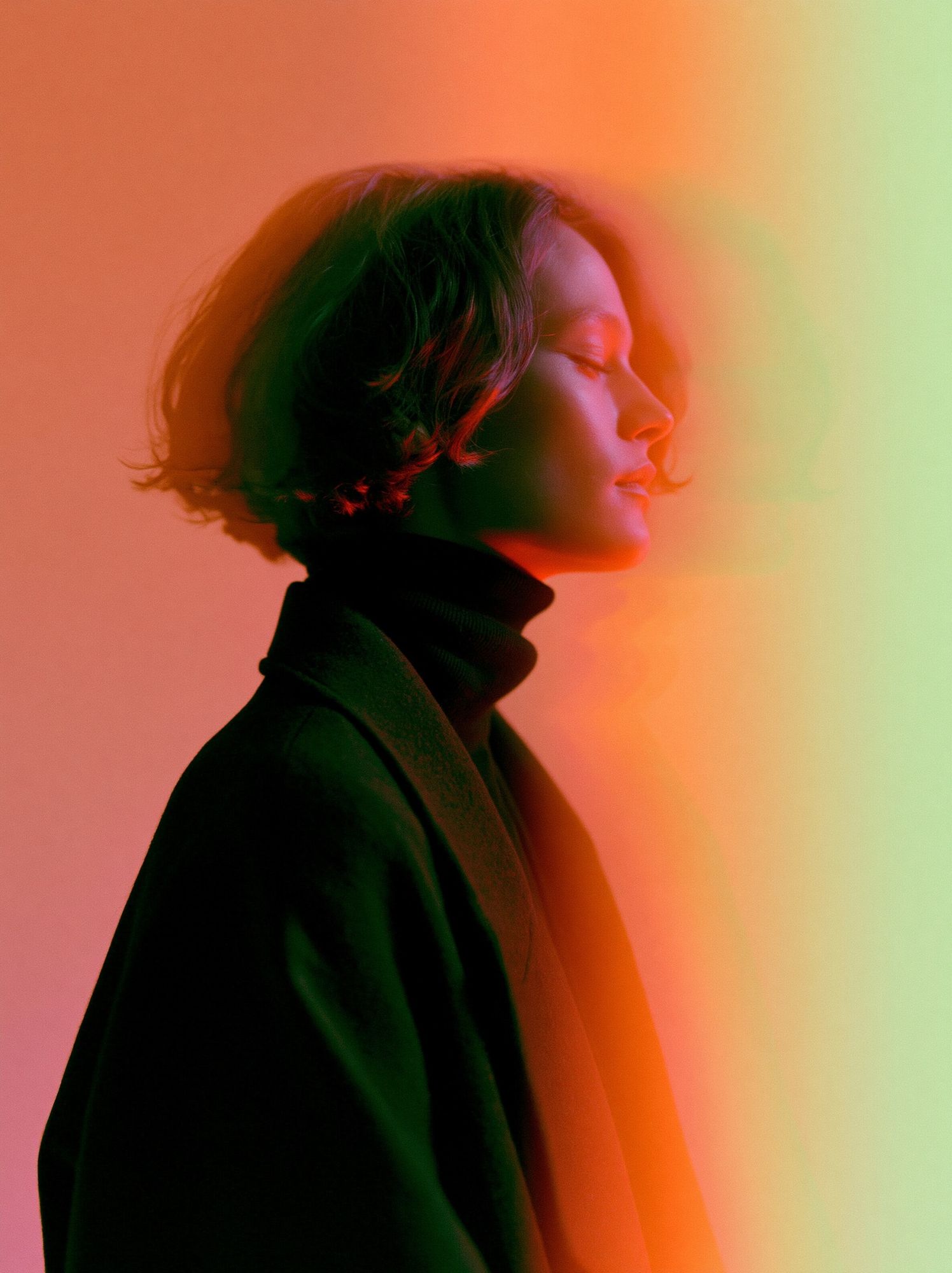 Neon Profile Portrait Poster. poster detail