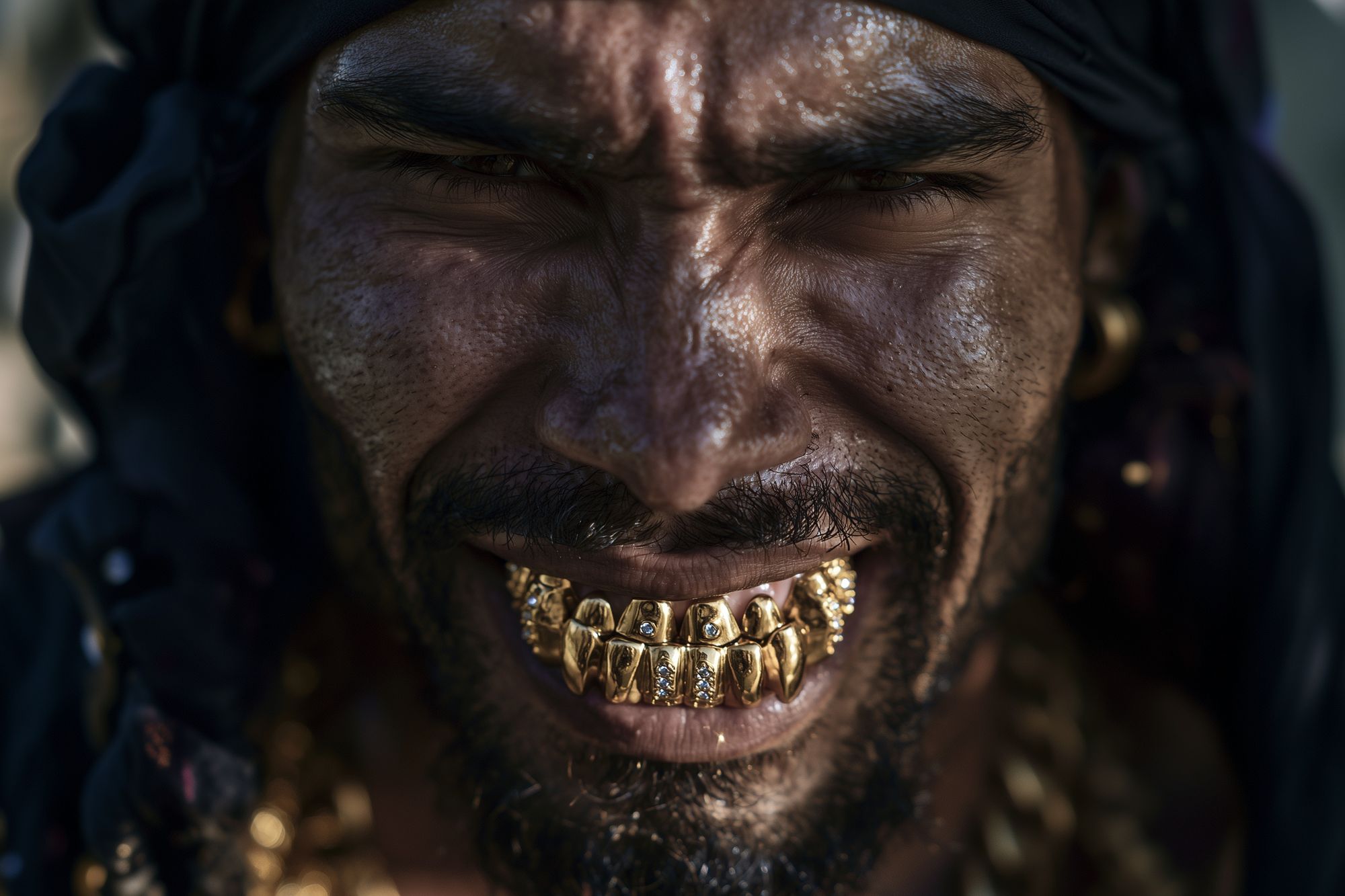 Gold Grill Portrait Poster. poster — photography art