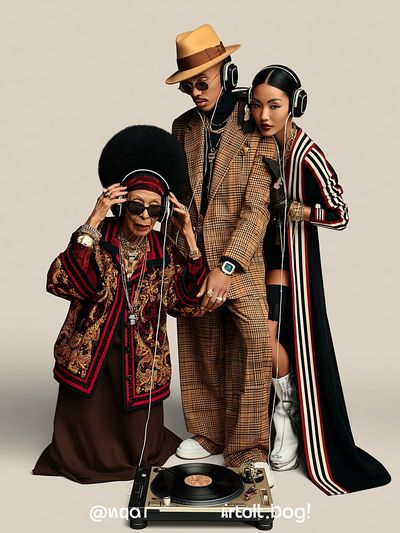 Fashion DJ Trio Photography Poster.