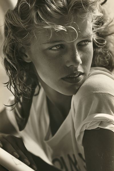 Sepia Portrait of a Young Woman Poster.
