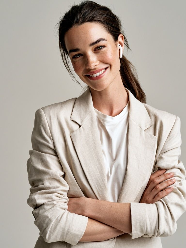 Smiling Woman Portrait Poster. poster — photography art