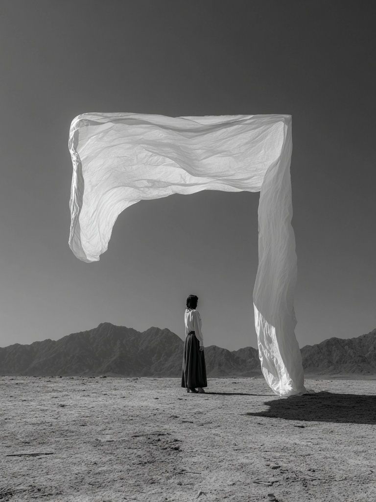 Ethereal Woman in Landscape — Photography Print. poster detail