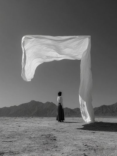 Ethereal Woman in Landscape — Photography Print. poster print