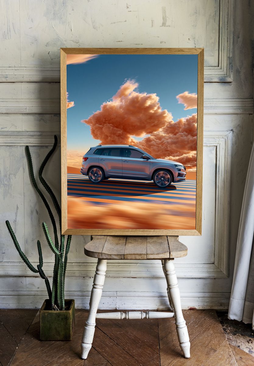 Desert SUV Drive Photography Poster. — room view 1