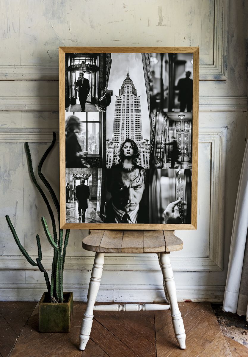 Black Swan Noir Collage Poster. — room view 1