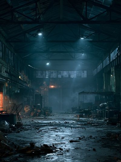 Abandoned Warehouse Photography Poster. poster