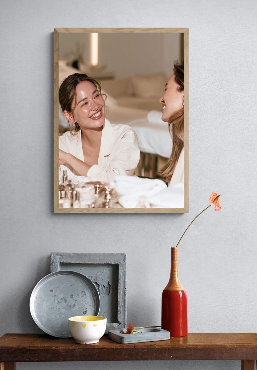 Elegant Spa Conversation Photography Poster. — room view 3