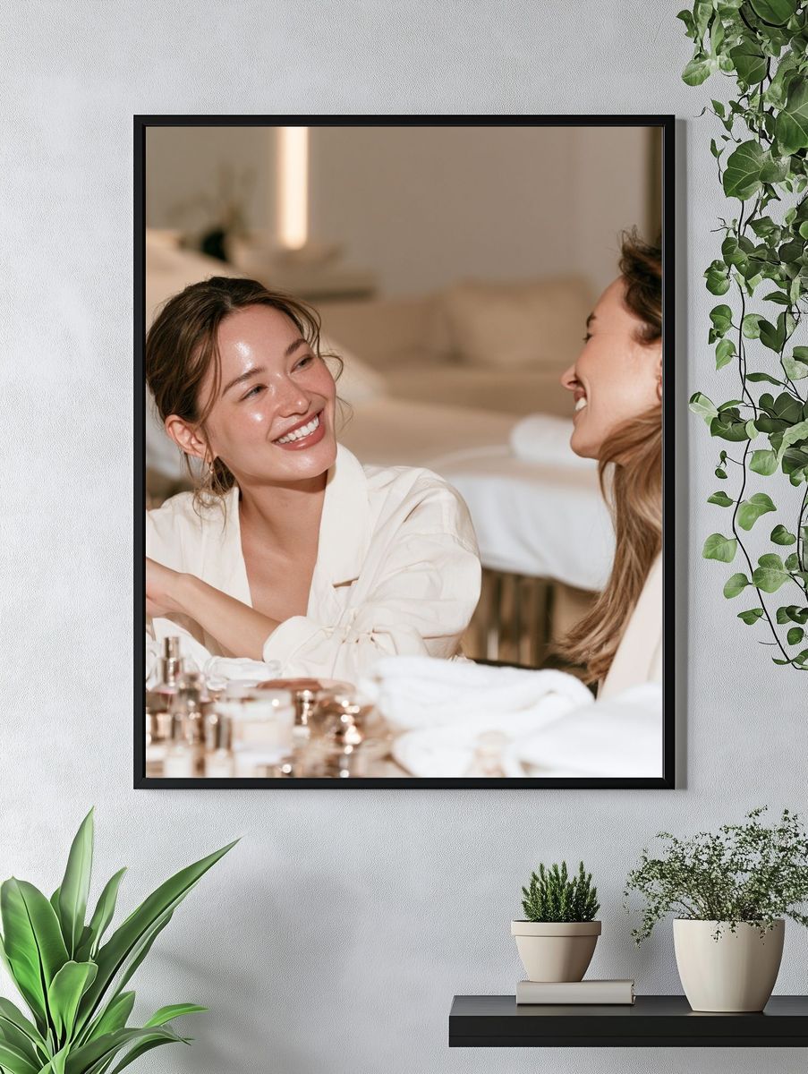 Elegant Spa Conversation Photography Poster. — room view 4
