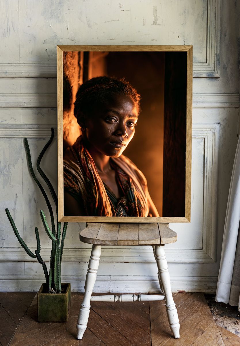 Warm Portrait Photography Poster. — room view 1